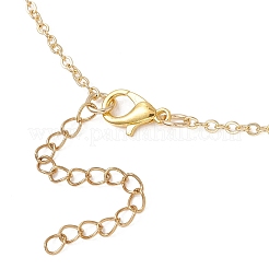 4Pcs 4 Styles Clear AB Glass Wing Flower Star Shell Shape Pendant Brass Cable Chain Necklaces for Women&nbsp;NJEW-JN05745