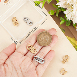 6Pcs 2 Colors 304 Stainless Steel Fold Over Clasps&nbsp;STAS-BBC0003-02