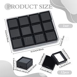 Rectangle Plastic Organizer Lid Boxes&nbsp;CON-WH0085-135B