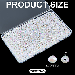 1500Pcs AB Color Plated Eco-Friendly Poly Styrene Acrylic Round Beads&nbsp;TACR-GA0001-17