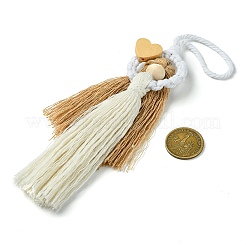3Pcs 3 Colors Handmade Macrame Cotton Angel Hanging Ornaments&nbsp;HJEW-JM02711