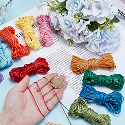 10 Bgas 10 Colors 15M Korean Waxed Polyester Cord&nbsp;YC-PH0001-55