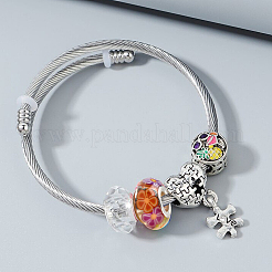 100Pcs Resin with Polymer Clay Inside European Beads&nbsp;RESI-PA0001-14A