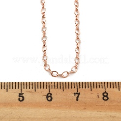 Brass Cable Chain Necklaces for Women&nbsp;NJEW-D302-20RG