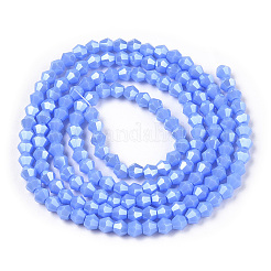 Opaque Solid Color Electroplate Glass Beads Strands&nbsp;EGLA-A039-P2mm-A19