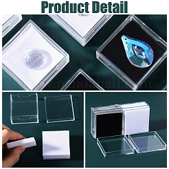 10Pcs 2 Colors Transparent Plastic Loose Gems Boxes&nbsp;CON-WH0105-02