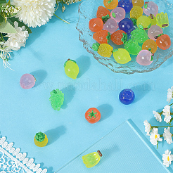 30Pcs 10 Styles Luminous Resin Cabochons&nbsp;CRES-SC0003-18