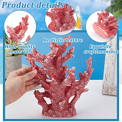 Resin Imitation Coral Ornaments&nbsp;AJEW-WH0696-124