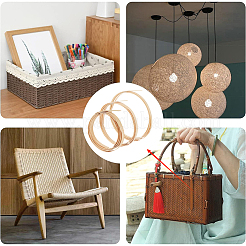 9M 3 Styles Flat Natural Bamboo Wicker Strips&nbsp;WOOD-GF0002-46
