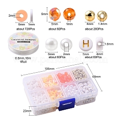 DIY Letter & Imitation Pearl & Heishi Beads Bracelet Making Kit&nbsp;DIY-YW0005-23B