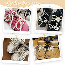 12Pcs 6 Styles Lace & Plastic Bowknot Shoe Charms&nbsp;DIY-HY0002-57