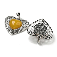 Natural Topaz Jade Peach Love Heart Pendants&nbsp;G-G158-01M