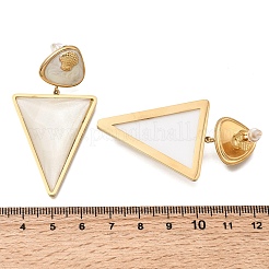 304 Stainless Steel & Acrylic Dangle Stud Earrings for Women&nbsp;EJEW-A164-06A-G