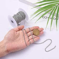 Tarnish Resistant 304 Stainless Steel Twisted Chains for Men's Necklace Making&nbsp;CHS-K001-86