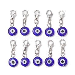 Handmade Evil Eye Lampwork Pendant Decoration&nbsp;HJEW-JM02604