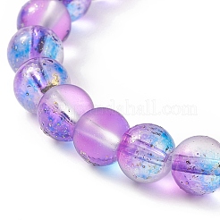 7Pcs 7 Color Bling Glass Round Beaded Stretch Bracelets Set for Women&nbsp;BJEW-JB08993
