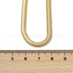 4mm Brass Flat Snake Chain Necklaces&nbsp;KK-F891-21G