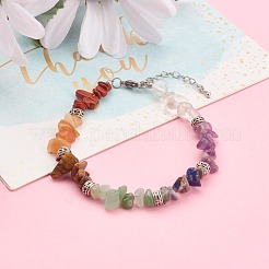 Chakra Chips Natural Gemstone Beaded Bracelets&nbsp;BJEW-JB05933