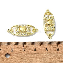 Rack Plating Brass Micro Pave Clear Cubic Zirconia Pendants&nbsp;KK-R157-02G