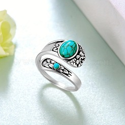 Synthetic Turquoise Cuff Rings&nbsp;PW-WGEC7A8-01