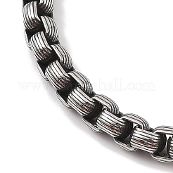 304 Stainless Steel Box Chain Bracelets for Men&nbsp;BJEW-B096-33A-AS