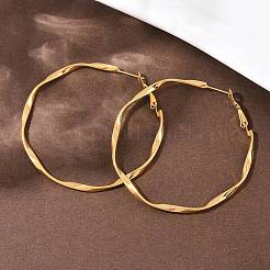 304 Stainless Steel Hoop Earrings&nbsp;EJEW-I320-25G-03