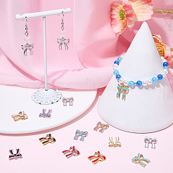 48Pcs 12 Colors Alloy Enamel Pendants&nbsp;ENAM-BM0001-17