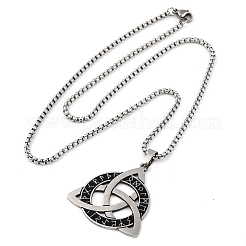 201 Stainless Steel Pendant Necklaces&nbsp;NJEW-C066-08P
