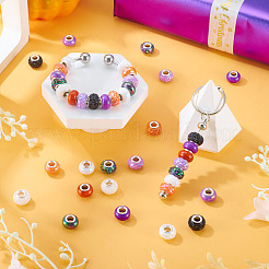 120Pcs 12 Colors Opaque Resin European Beads&nbsp;RESI-TA0004-80