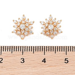 925 Silver Pave Clear Cubic Zirconia Snowflake Charms&nbsp;STER-O006-04G