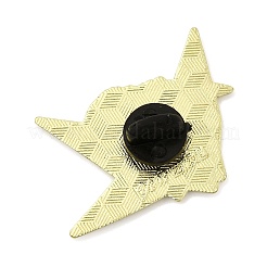 Paper Crane & Flower Alloy Enamel Pin Backs for Clothes for Women&nbsp;JEWB-F043-02D