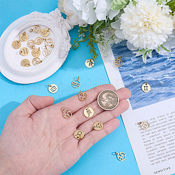 24Pcs 2 Sets 2 Styles Ion Plating(IP) 201 Stainless Steel Charms&nbsp;STAS-ME0003-57