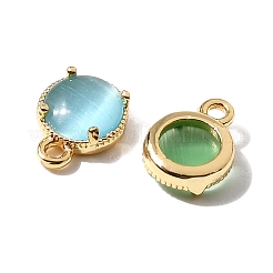 Flat Round Brass Charms&nbsp;KK-D024-03G