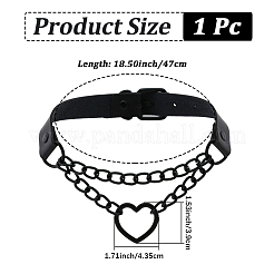 Punk-style Imitation Leather Chocker Necklaces&nbsp;NJEW-CL0001-29