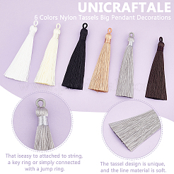 12Pcs 6 Colors Nylon Tassels Big Pendant Decorations&nbsp;FIND-UN0002-60