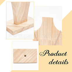 Bust Wooden Necklace Display Stands&nbsp;NDIS-WH0009-17
