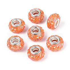Opaque Resin European Beads&nbsp;RESI-T057-29J