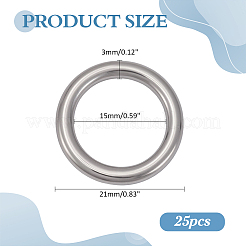25Pcs Stainless Steel Linking Rings&nbsp;FIND-ME0002-64