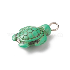 Dyed Synthetic Turquoise Pendants&nbsp;PALLOY-JF01906-01
