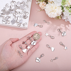 40Pcs 4 Styles Zinc Alloy Shoe Charms&nbsp;HJEW-ME0001-26