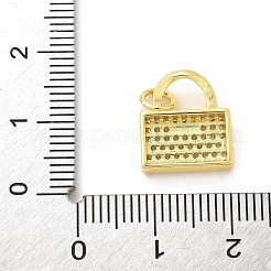Brass Micro Pave Cubic Zirconia Pendants&nbsp;KK-S511-24G
