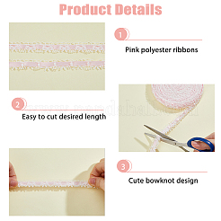 Polyester Bowknot Ribbons&nbsp;OCOR-WH0112-052A