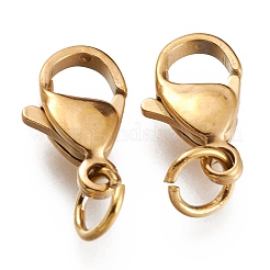 Ion Plating(IP) 304 Stainless Steel Lobster Claw Clasps&nbsp;LS-X-STAS-G240-01D-G