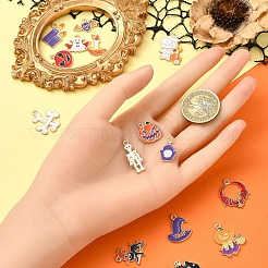 15Pcs 15 Styles Alloy Enamel Pendants&nbsp;ENAM-YW0004-38