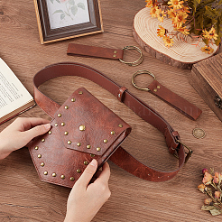 1 Bag PU Leather Medieval Waist Belt Bag with Belt&nbsp;AJEW-CL0003-57