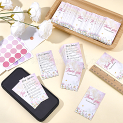 240Pcs Floral Print Paper Care Instructions Cards&nbsp;AJEW-FG0005-62B