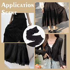 3 Yards Polyester Double-Layer Pleated Ribbon&nbsp;OCOR-WH0090-044A