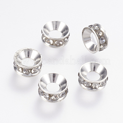 Brass Rhinestone Spacer Beads&nbsp;RB-E511-10