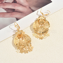 Bohemian Brass Flower Hoop Earrings&nbsp;YE2777