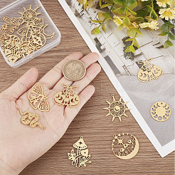 20Pcs 10 Style Ion Plating(IP) 201 & 304  Stainless Steel Pendants&nbsp;STAS-SC0004-74